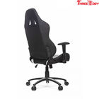 Custom Black And White Leather Gaming Chair Height Adjustment Easy To Clean