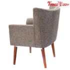 Commercial Modern Hotel Furniture Comfortable Coffee Shop Lounge Chair Wooden Leg