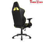 Black And Yellow Gaming Chair , Adjustable Computer Gaming Desk Chair