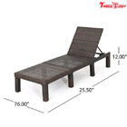 Polyethylene Wicker Outdoor Patio Lounge Chairs Without Cushion 76.60 * 25.50 * 12.00 Inches