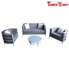 Leisure Outdoor Aluminum Garden Furniture Sofa , Hotel Garden Table And Chairs Set