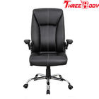 Custom Swivel Racing Style Office Chair , Black PU Leather Racing Office Chair
