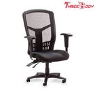 Height - Adjustable Office Computer Chair , Mobile Swivel Mid Back Mesh Office Chair