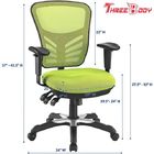 Green Ergonomic Mesh Office Chair , Computer Gaming Mesh Back Office Chair