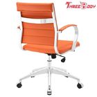 Comfortable Modern Home Furniture Aluminum Frame Orange Mid Back Executive Office Chair