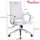 PU Leather Modern Home Furniture White Executive Office Chair For Study Working