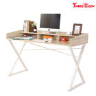 White Classical Modern Office Table Home Office Furniture  55L * 23.6W * 33.1H Inch