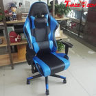 Ergonomic  Racing Seat Gaming Chair Black And Blue Lumbar Support System