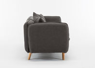 3 Seat Contemporary Bedroom Furniture Recliner Dark Grey Fabric Sofa