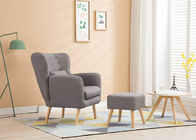 Single Seater Contemporary Bedroom Furniture Dark Grey Modern Fabric Sofa
