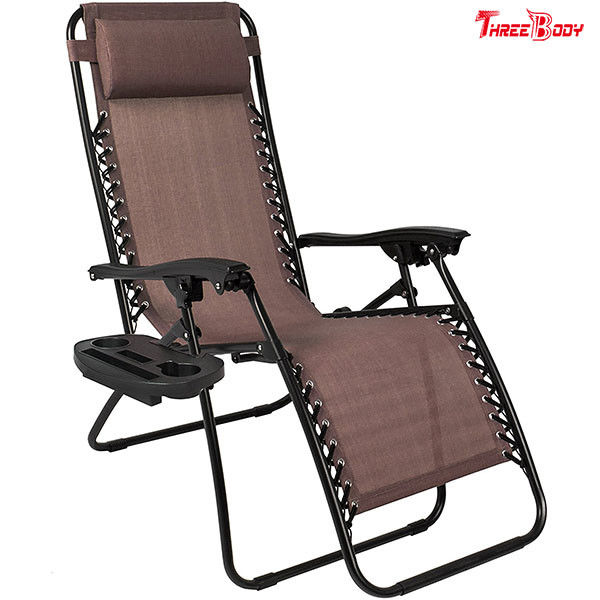 Adjustable Pool Outdoor Patio Lounge Chairs Brown UV Resistant 38 X 26 X 9.5 Inches