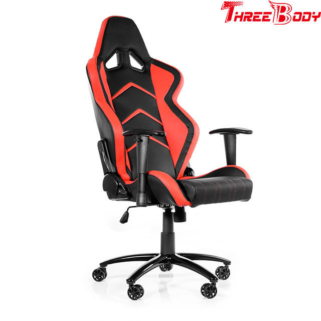 Swivel red black gaming chair mobile , Commercial  race car computer chair