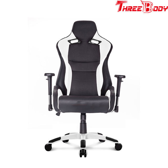 Comfortable High Back Office Chair , Black Pu Leather Race Car Style Office Chair