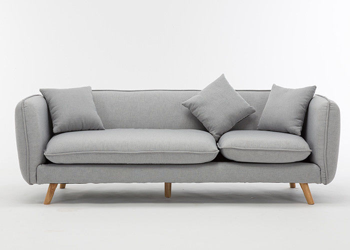 Light Gray Contemporary Bedroom Furniture Living Room Luxury Fabric Sofas