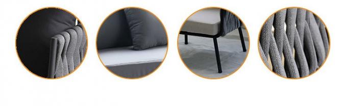 Wicker / Rattan Outdoor Patio Furniture Sets , 6 Seater Outdoor Garden Sofa Sets