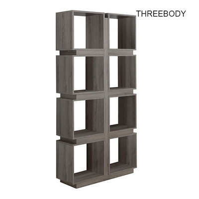 Modular Home Modern Office Furniture 71 Inch Dark Taupe Reclaimed Look Bookcase