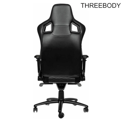 Comfortable High Back Office Chair , Black Pu Leather Race Car Style Office Chair