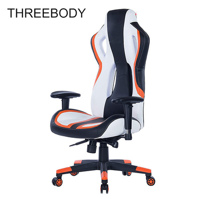 Home Executive Racing Office Chair With Footrest 350lbs Loading Capacity