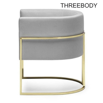 Stainless Steel Frame Office Reception Chairs , Comfy Bedroom Accent Chairs