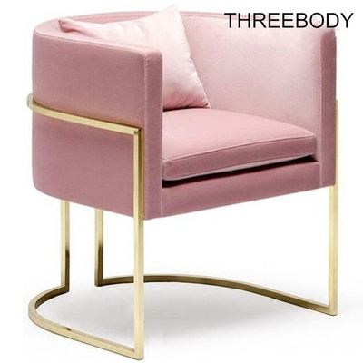 Stainless Steel Frame Office Reception Chairs , Comfy Bedroom Accent Chairs