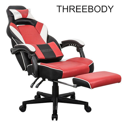 Custom Reclining Gaming Chair With Wheels , Big And Tall Gaming Chair Adjustable Armrest