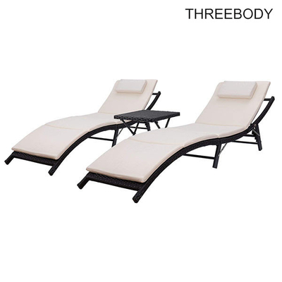 Recliner Outdoor Patio Lounge Chairs Adjustable Back Folding and Portable Design