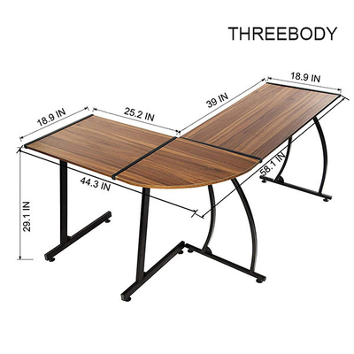 Custom Modern Executive Office Furniture , L Shape Corner Contemporary Office Table
