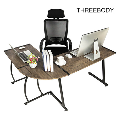 Custom Modern Executive Office Furniture , L Shape Corner Contemporary Office Table