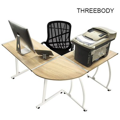 Custom Modern Executive Office Furniture , L Shape Corner Contemporary Office Table