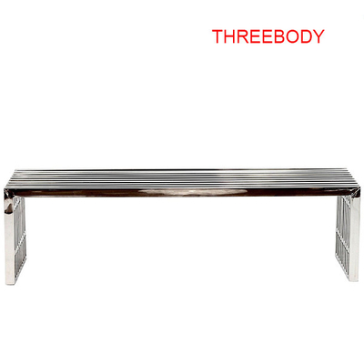 Indoor Modern Bedroom Bench Seat , Stainless Steel Bedroom Furniture Bench
