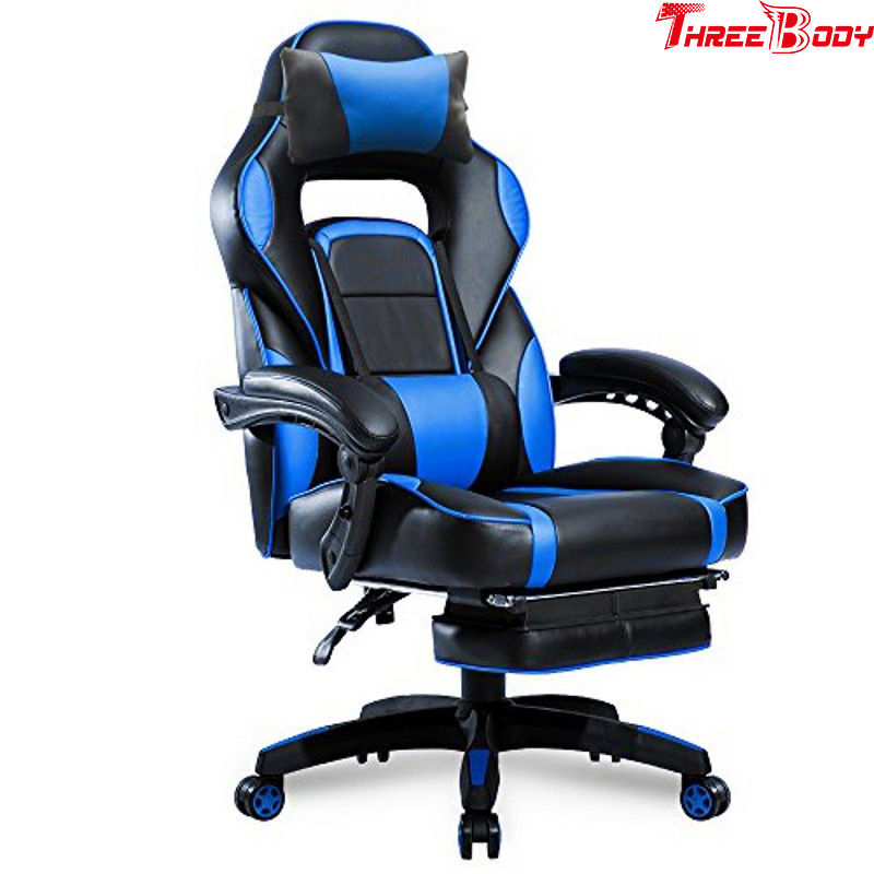 Pu Leather Executive Racing Office Chair Ergonomic Headrest High Pu Leather Executive Racing Office Chair Ergonomic Headrest High Density Foam Seat